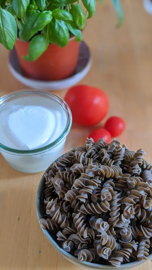 Pâte mozzarella tomate basilic.webp